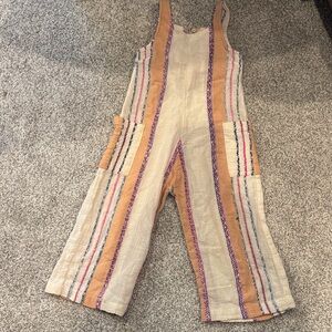 Pink Chicken Striped Multicolor Jumpsuit